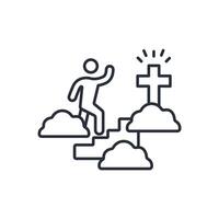 Afterlife icon. .Editable stroke.linear style sign for use web design,logo.Symbol illustration. vector