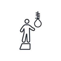 Suicide icon. .Editable stroke.linear style sign for use web design,logo.Symbol illustration. vector