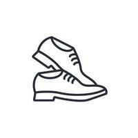 Shoes icon. .Editable stroke.linear style sign for use web design,logo.Symbol illustration. vector