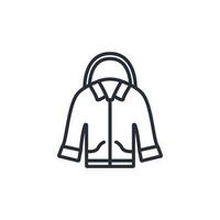 jacket icon. .Editable stroke.linear style sign for use web design,logo.Symbol illustration. vector