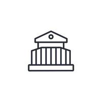 institution icon. .Editable stroke.linear style sign for use web design,logo.Symbol illustration. vector