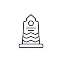 memorial icon. .Editable stroke.linear style sign for use web design,logo.Symbol illustration. vector