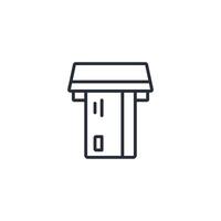 ATM icon. .Editable stroke.linear style sign for use web design,logo.Symbol illustration. vector