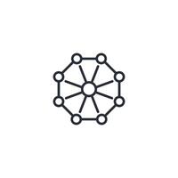 Neural networks icon. .Editable stroke.linear style sign for use web design,logo.Symbol illustration. vector