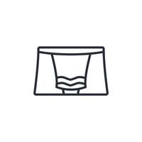 boxers icon. .Editable stroke.linear style sign for use web design,logo.Symbol illustration. vector