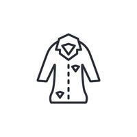 coat icon. .Editable stroke.linear style sign for use web design,logo.Symbol illustration. vector