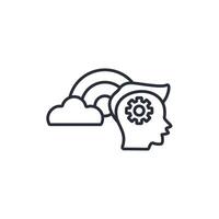 imagination icon. .Editable stroke.linear style sign for use web design,logo.Symbol illustration. vector