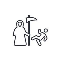 Grim Reaper icon. .Editable stroke.linear style sign for use web design,logo.Symbol illustration. vector