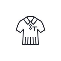 Polo Shirt icon. .Editable stroke.linear style sign for use web design,logo.Symbol illustration. vector