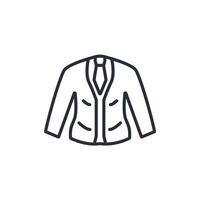 suit icon. .Editable stroke.linear style sign for use web design,logo.Symbol illustration. vector
