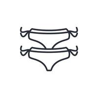 Panties icon. .Editable stroke.linear style sign for use web design,logo.Symbol illustration. vector