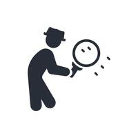 detective icon. .Editable stroke.linear style sign for use web design,logo.Symbol illustration. vector