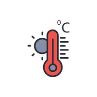 degree celcius icon. .Editable stroke.linear style sign for use web design,logo.Symbol illustration. vector