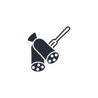 salami icon. .Editable stroke.linear style sign for use web design,logo.Symbol illustration. vector