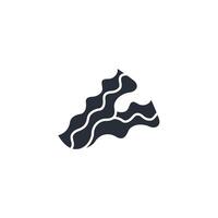 bacon icon. .Editable stroke.linear style sign for use web design,logo.Symbol illustration. vector