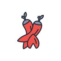 Chili icon. .Editable stroke.linear style sign for use web design,logo.Symbol illustration. vector