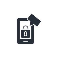 security app icon. .Editable stroke.linear style sign for use web design,logo.Symbol illustration. vector