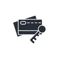 keycard access icon. .Editable stroke.linear style sign for use web design,logo.Symbol illustration. vector