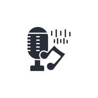 microphone icon. .Editable stroke.linear style sign for use web design,logo.Symbol illustration. vector
