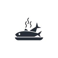 Fish icon. .Editable stroke.linear style sign for use web design,logo.Symbol illustration. vector