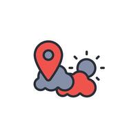 Climate icon. .Editable stroke.linear style sign for use web design,logo.Symbol illustration. vector
