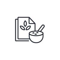 cereals icon. .Editable stroke.linear style sign for use web design,logo.Symbol illustration. vector