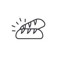 Bread icon. .Editable stroke.linear style sign for use web design,logo.Symbol illustration. vector