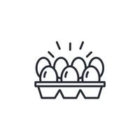 eggs icon. .Editable stroke.linear style sign for use web design,logo.Symbol illustration. vector