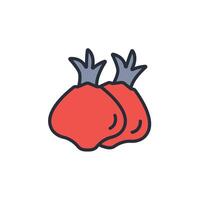 onion icon. .Editable stroke.linear style sign for use web design,logo.Symbol illustration. vector