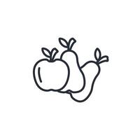 Fruits icon. .Editable stroke.linear style sign for use web design,logo.Symbol illustration. vector
