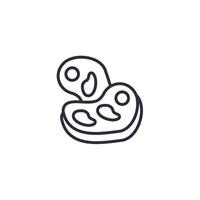 beef icon. .Editable stroke.linear style sign for use web design,logo.Symbol illustration. vector