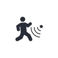 Motion sensor icon. .Editable stroke.linear style sign for use web design,logo.Symbol illustration. vector