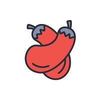 Eggplant icon. .Editable stroke.linear style sign for use web design,logo.Symbol illustration. vector