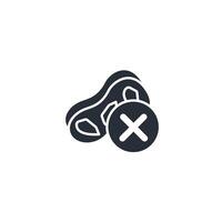 no meat icon. .Editable stroke.linear style sign for use web design,logo.Symbol illustration. vector