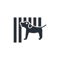 guard dog icon. .Editable stroke.linear style sign for use web design,logo.Symbol illustration. vector