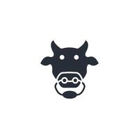 cow face icon. .Editable stroke.linear style sign for use web design,logo.Symbol illustration. vector