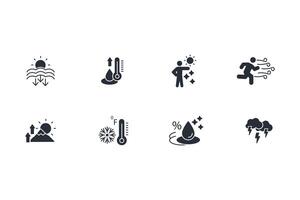 Weather icon set..Editable stroke.linear style sign for use web design,logo.Symbol illustration. vector