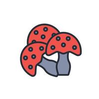 Mushroom icon. .Editable stroke.linear style sign for use web design,logo.Symbol illustration. vector
