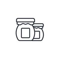 jam icon. .Editable stroke.linear style sign for use web design,logo.Symbol illustration. vector