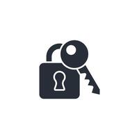 lock and key icon. .Editable stroke.linear style sign for use web design,logo.Symbol illustration. vector