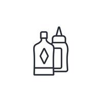 condiments icon. .Editable stroke.linear style sign for use web design,logo.Symbol illustration. vector