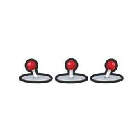 Joystick in outline flat design. vector