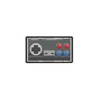 retro game stick controller in outline flat design. vector