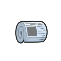 news paper in outline flat design. vector