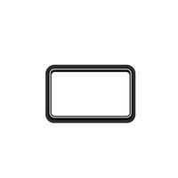 simple white frame with outline flat design. vector