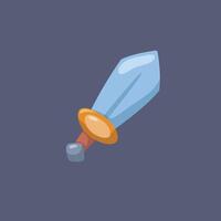 mini cute sword in flat design. vector