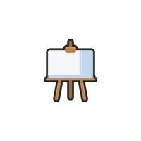 paint canvas tool in outline flat design. vector