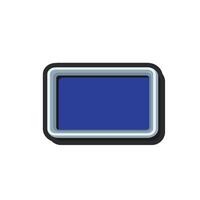 blue blank frame in outline flat design. vector