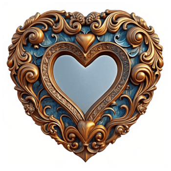 Ornate Heart Frame for Cherished Moments png