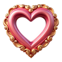 Decorative Heart Frame with Intricate Patterns png